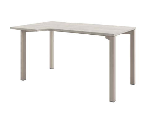 Стол эргономичный на металлокаркасе левый Solution D-51 1400x880x750 (Акация Морава/КашемирБежевый)