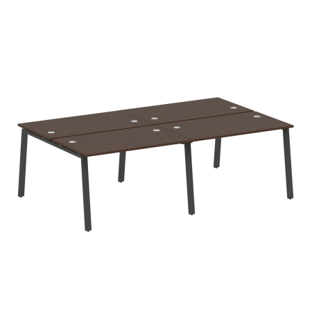 Рабочая станция на 4 рабочих места на А-образном м/к Metal System Style БА.СМ-4.2 2400x1475x750