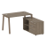 Рабочая станция с тумбой на А-образном м/к Metal System Style БА.РС-СТС-2.2 (R) 1300x1520x750