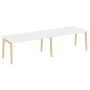 Стол переговорный на деревянных опорах Onix Wood OW.PRG-2.4 3160x980x750