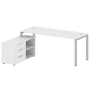 Рабочая станция с опорной тумбой левая Metal System Style БП.РС-СТС-2.5 Л 1900x1520x750