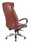 Кресло руководителя T-9924SL светло-коричневый Leather EiCHel кожа крестов. металл хром