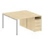 Рабочая станция с опорной тумбой Metal System Style БП.РС-СТП-2.1 1412x1475x750