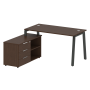 Рабочая станция с тумбой на А-образном м/к Metal System Style БА.РС-СТС-2.3 (L) 1500x1520x750