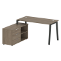 Рабочая станция с тумбой на А-образном м/к Metal System Style БА.РС-СТС-2.3 (L) 1500x1520x750