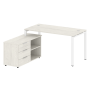 Рабочая станция с опорной тумбой левая Metal System Style БП.РС-СТС-2.3 Л 1500x1520x750