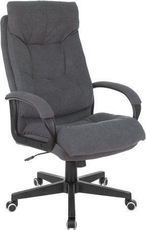 Кресло руководителя CH-824 Fabric серый Alfa 44 крестов. пластик (Серый)