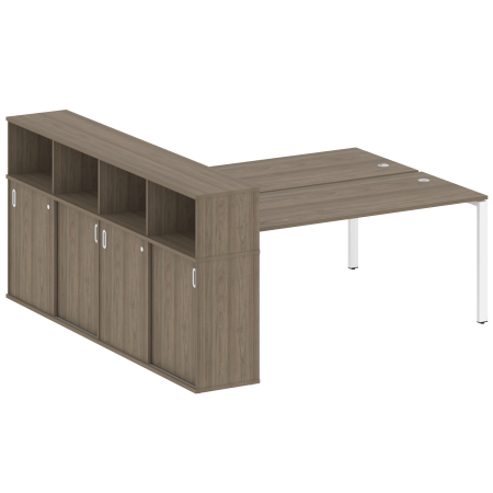 Рабочая станция с опорным шкафом-купе Metal System Style БП.РС-СШК-4.5 2210x2332x1098