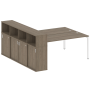 Рабочая станция с опорным шкафом-купе Metal System Style БП.РС-СШК-4.5 2210x2332x1098