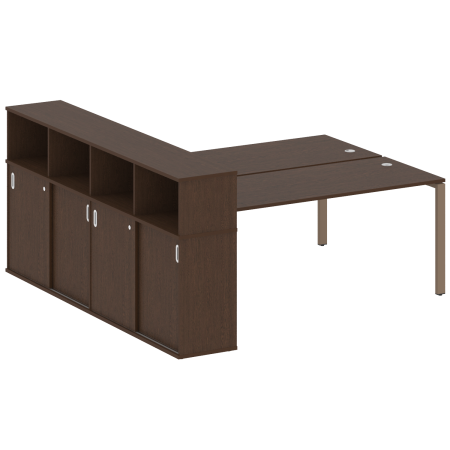 Рабочая станция с опорным шкафом-купе Metal System Style БП.РС-СШК-4.5 2210x2332x1098