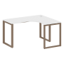 Стол криволинейный правый Metal System Style БО.СА-3 Пр 1400x1200x750