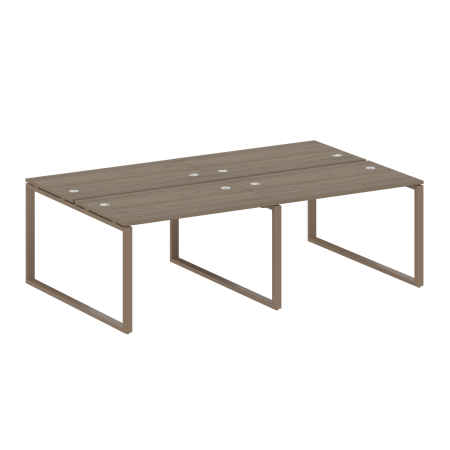 Рабочая станция Metal System Style БО.СМ-4.2 2400x1475x750 (Вяз/Мокко металл)