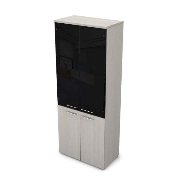 Шкаф высокий со стеклом Gloss line 9НШ.005.22 800x450x2045 (Ivory)