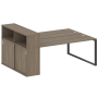 Рабочая станция с шкафом-купе на О-образном м/к Metal System Style БО.РС-СШК-2.5 Т 2210x1475x1098