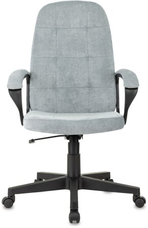 Кресло руководителя CH 002 Fabric серо-голубой Light-28 крестов. пластик (Серо-голубой)