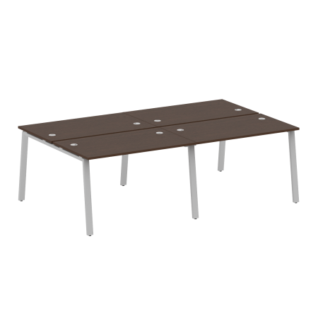 Рабочая станция на 4 рабочих места на А-образном м/к Metal System Style БА.СМ-4.2 2400x1475x750