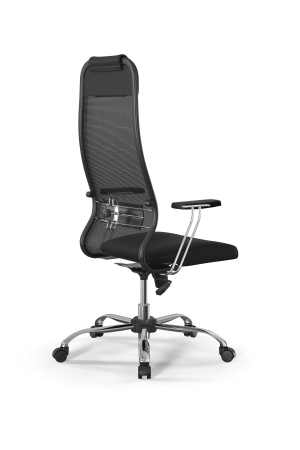 Кресло для руководителя Метта Sit 10 B1-111T - X2+UMF(X1) /Ub00/Wh00/T1bp-c(M09.B21.G20.W01) (Черный)
