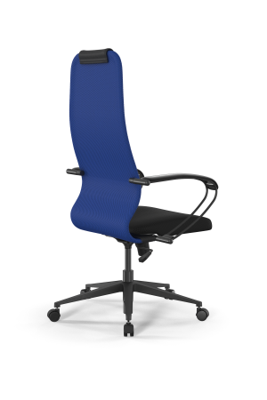 Кресло для руководителя Метта Sit 8 B1-10K - UMF(X1) /Uh02/Wh00/K1bL(M09.B11.G19.W02) (Синий | Черный)