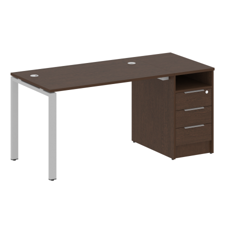 Рабочая станция с опорной тумбой Metal System Style БП.РС-СТП-1.2 1612x720x750