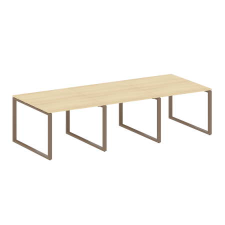 Переговорный стол 3 столешницы Metal System Style БО.ПРГ-3.1 3000x1235x750
