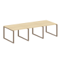 Переговорный стол 3 столешницы Metal System Style БО.ПРГ-3.1 3000x1235x750
