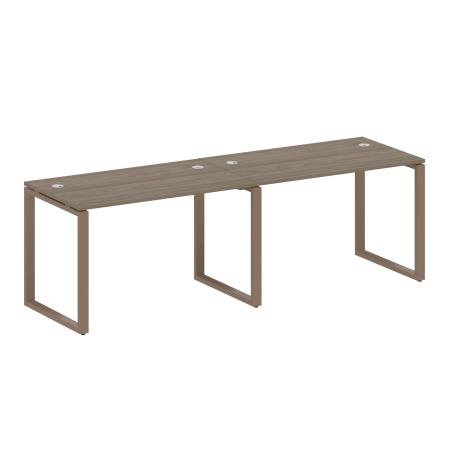 Рабочая станция Metal System Style БО.СМ-2.2 2400x720x750 (Вяз/Мокко металл)