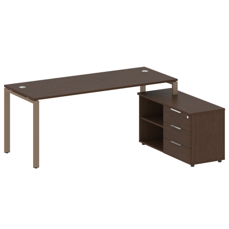 Рабочая станция с опорной тумбой правая Metal System Style БП.РС-СТС-2.5 Пр 1900x1520x750