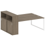 Рабочая станция с шкафом-купе на О-образном м/к Metal System Style БО.РС-СШК-2.5 Т 2210x1475x1098