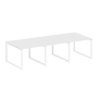 Переговорный стол 3 столешницы Metal System Style БО.ПРГ-3.1 3000x1235x750