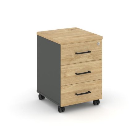 Тумба мобильная 3 ящика стандартные колеса SN.TM-002 (416х460х611)