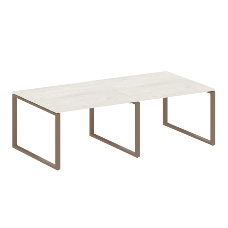 Переговорный стол 2 столешницы Metal System Style БО.ПРГ-2.2 2400x1235x750