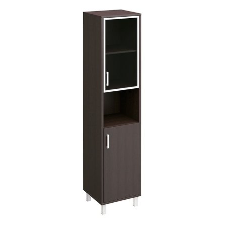 Шкаф правый двери стекло + ДСП без замка + ниша Борн B 431-820 480x450x2074 (Венге)