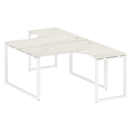Рабочая станция криволинейная Metal System Style БО.РАС-СА-2.3 1400x2435x750