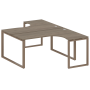 Рабочая станция криволинейная Metal System Style БО.РАС-СА-2.4 1600x2435x750