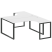 Рабочая станция криволинейная Metal System Style БО.РАС-СА-2.4 1600x2435x750