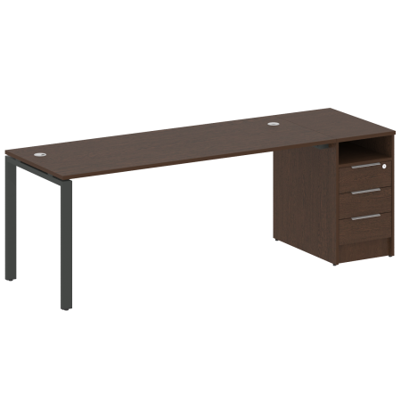 Рабочая станция с опорной тумбой Metal System Style БП.РС-СТП-1.5 2212x720x750