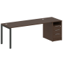 Рабочая станция с опорной тумбой Metal System Style БП.РС-СТП-1.5 2212x720x750