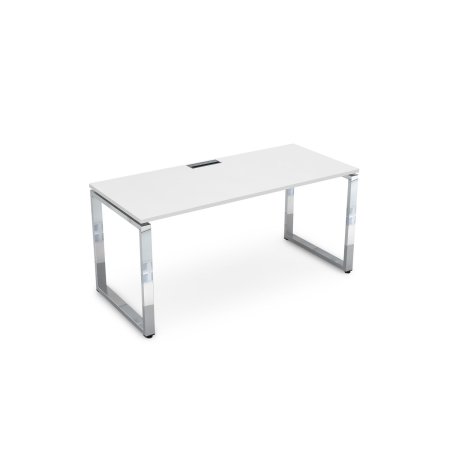 Стол рабочий Gloss line НСР-О.004.1 1600x800x750 (Белый премиумХром)