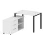 Рабочая станция с опорной тумбой левая Metal System Style БП.РС-СТС-2.1 Л 1100x1520x750
