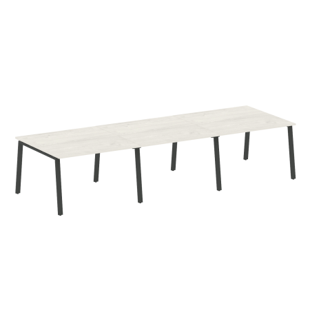 Стол для переговоров (3 столешницы) на А-образном м/к Metal System Style БА.ПРГ-3.2 3600x1235x750