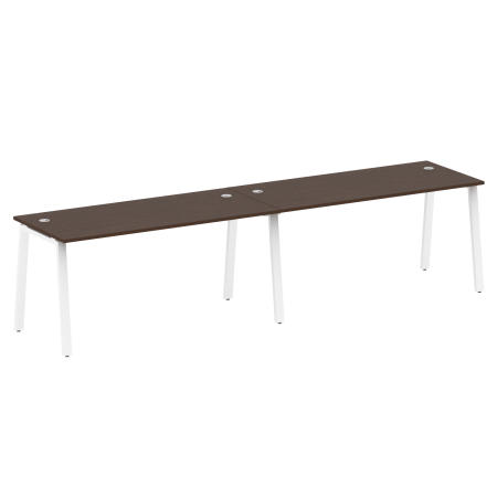 Рабочая станция на 2 рабочих места на А-образном м/к Metal System Style БА.СМ-2.4 3200x720x750
