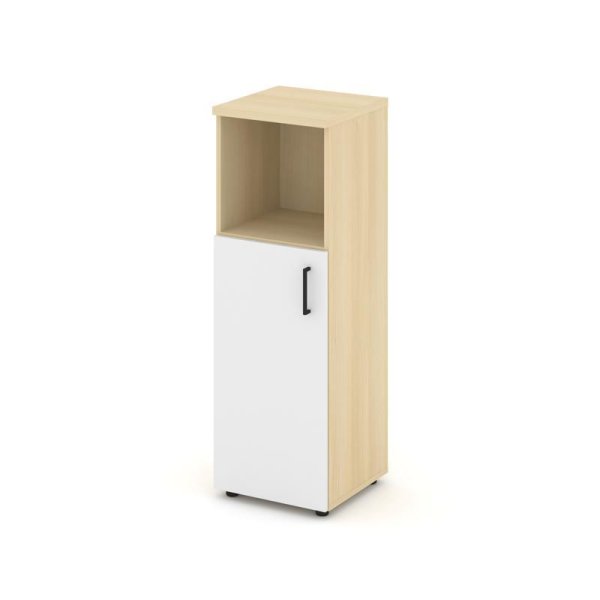 Шкаф средний узкий SN.STU-201(L) (400х400х1203) (Акация Лорка/Белый)