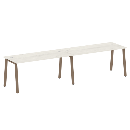 Рабочая станция на 2 рабочих места на А-образном м/к Metal System Style БА.СМ-2.4 3200x720x750