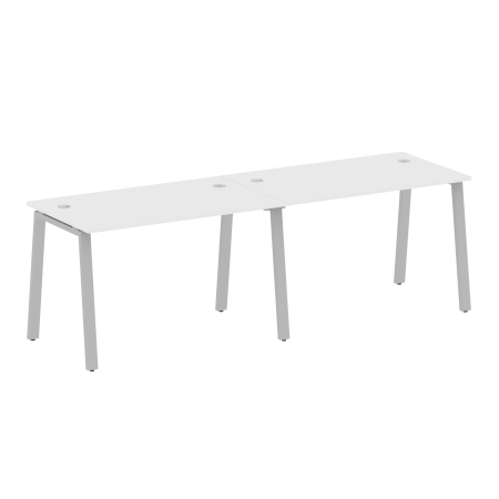 Рабочая станция на 2 рабочих места на А-образном м/к Metal System Style БА.СМ-2.2 2400x720x750