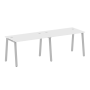 Рабочая станция на 2 рабочих места на А-образном м/к Metal System Style БА.СМ-2.2 2400x720x750