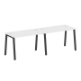 Рабочая станция на 2 рабочих места на А-образном м/к Metal System Style БА.СМ-2.2 2400x720x750