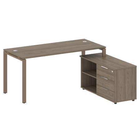 Рабочая станция с опорной тумбой правая Metal System Style БП.РС-СТС-2.4 Пр 1700x1520x750