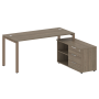 Рабочая станция с опорной тумбой правая Metal System Style БП.РС-СТС-2.4 Пр 1700x1520x750