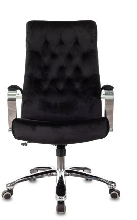 Кресло руководителя T-9928SL Fabric черный Italia Black крестов. металл хром (Черный)