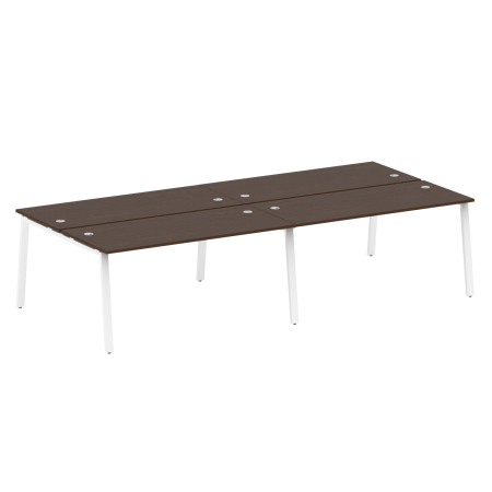 Рабочая станция на 4 рабочих места на А-образном м/к Metal System Style БА.СМ-4.4 3200x1475x750